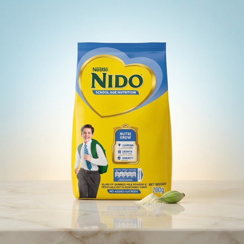 Nestlé NIDO School Age Nutrition Milk Powder 200g - Nutri Grow Formula with No Added Sucrose