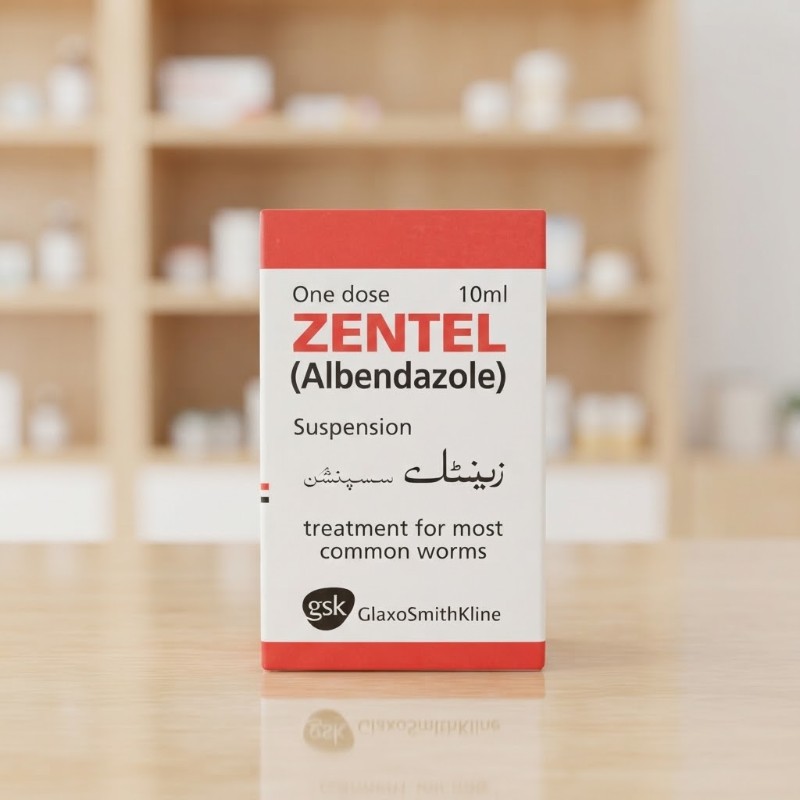 Zentel Suspension10ml (Albendazole) - One Dose Treatment for Most Common Worms | GSK