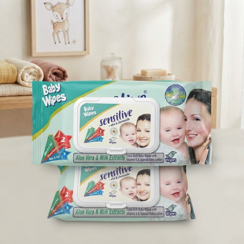 Sensitive Baby Wipes with Aloe Vera & Milk Extracts