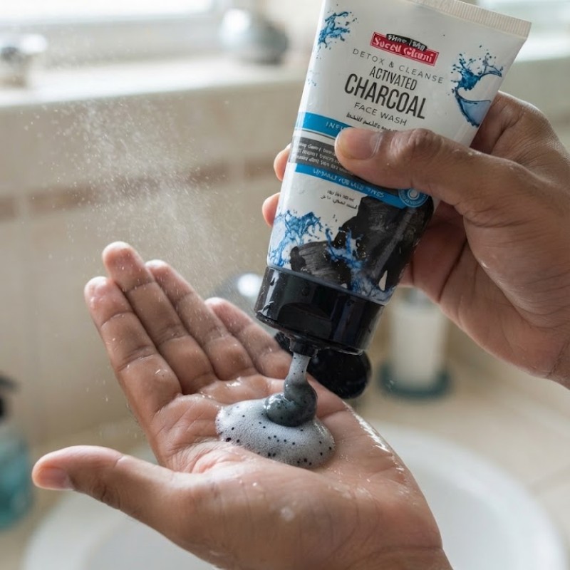 Saeed Ghani Activated Charcoal Face Wash Infused With Menthol Detox & Cleanse