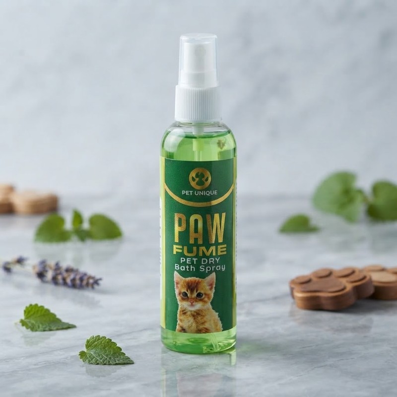 PET UNIQUE Paw FumE Pet Dry Bath Spray