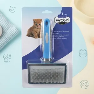 PAIPAI Pet Grooming Slicker Brush with Blue Handle
